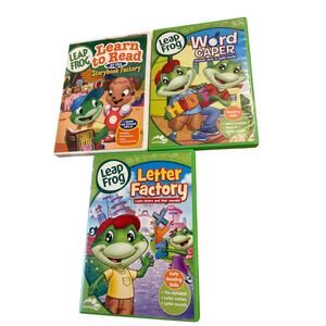 LeapFrog Learning Path Game Lot Letter Factory Word Caper Learn to Read DVD